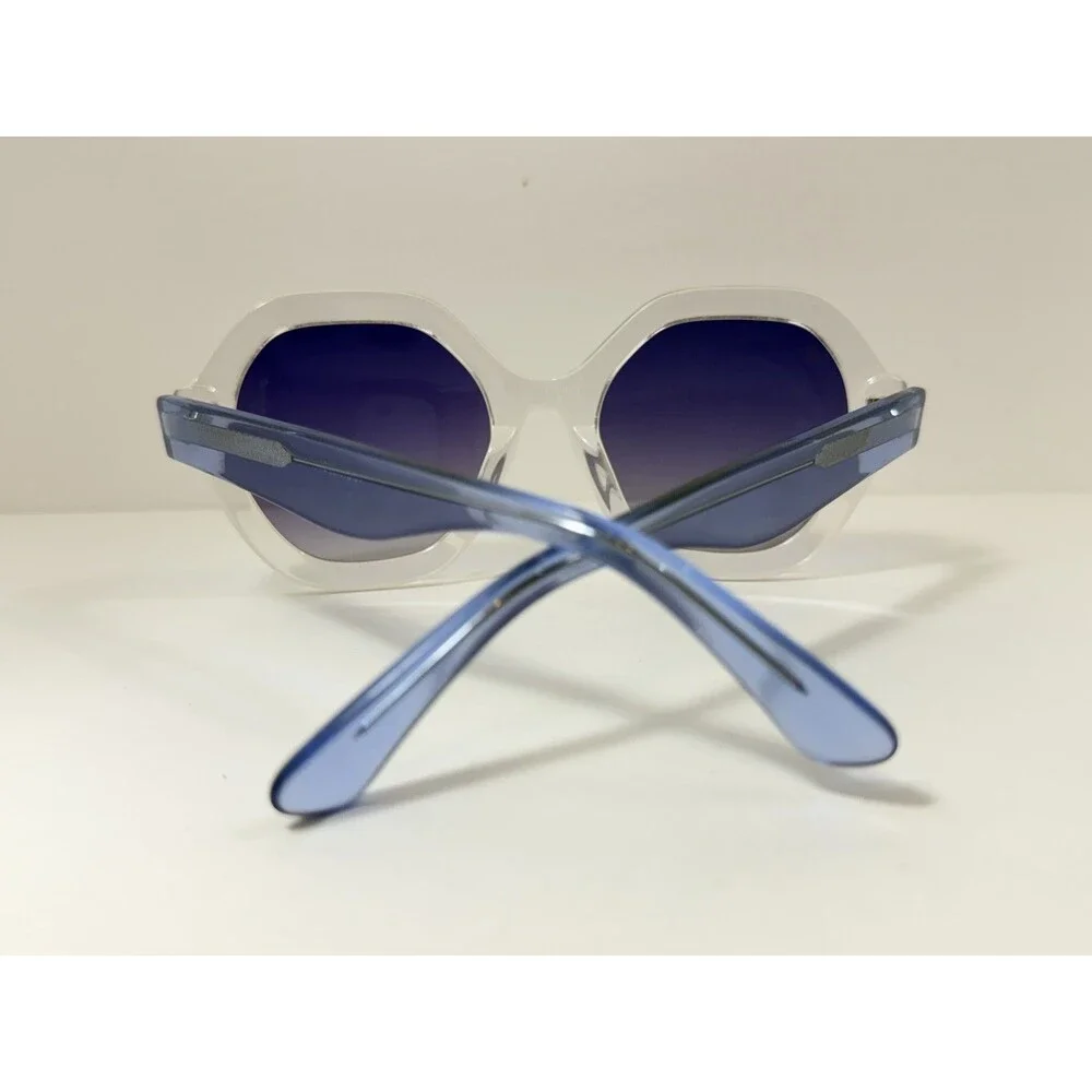 Vincent Chase VC S15126 Polarized Sunglasses Women's Clear Blue Frame Purple